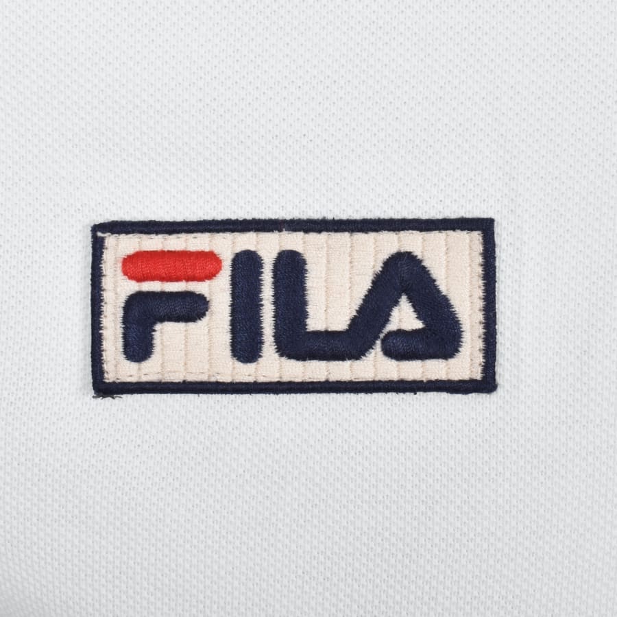 Fila Vintage Tipped Rib Basic Polo T Shirt White Mainline Menswear Australia